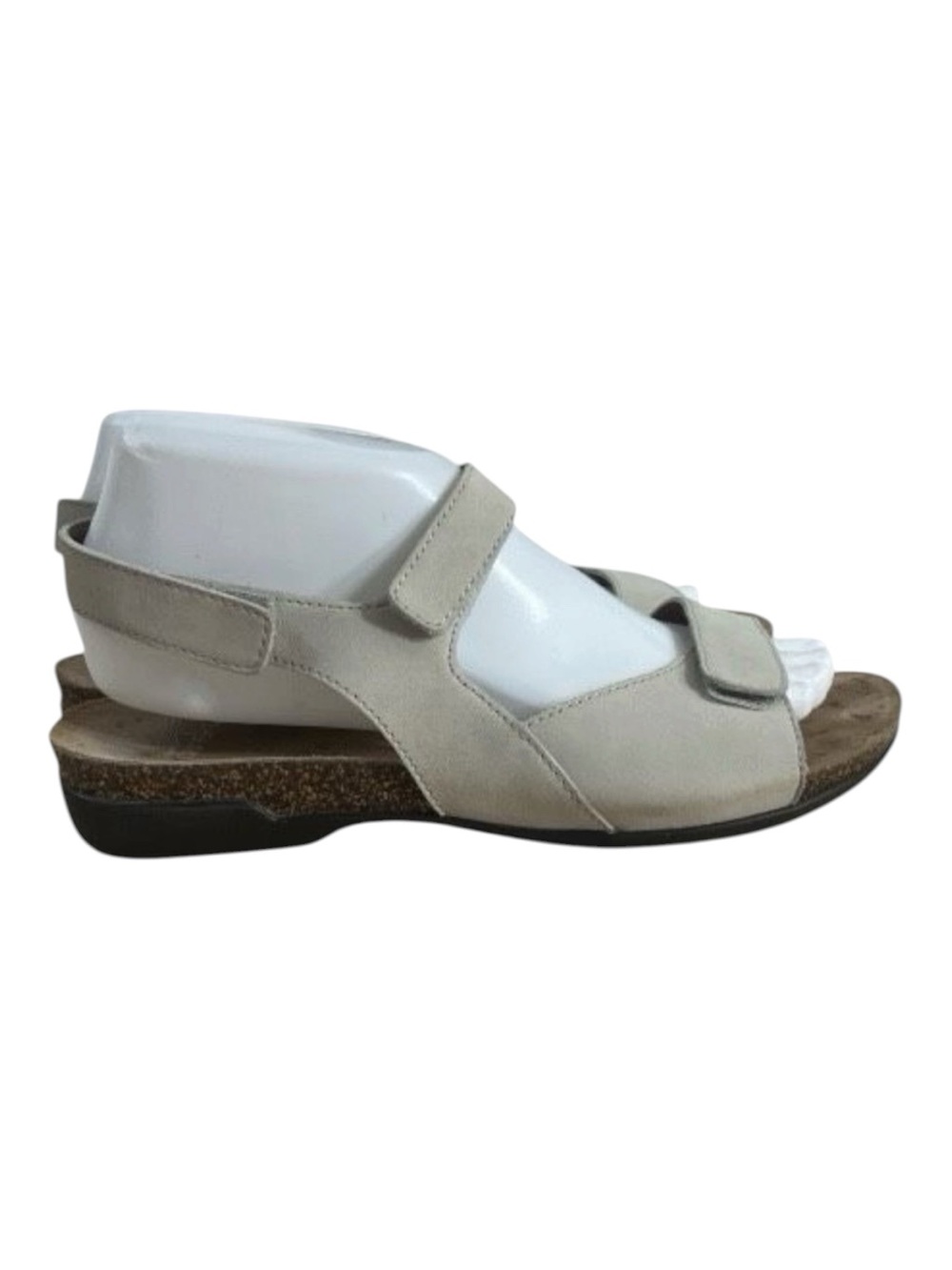 Dansko Ronda Beige Leather Women Sandals Size 38 (7.5) Slingback Open Toe Summer